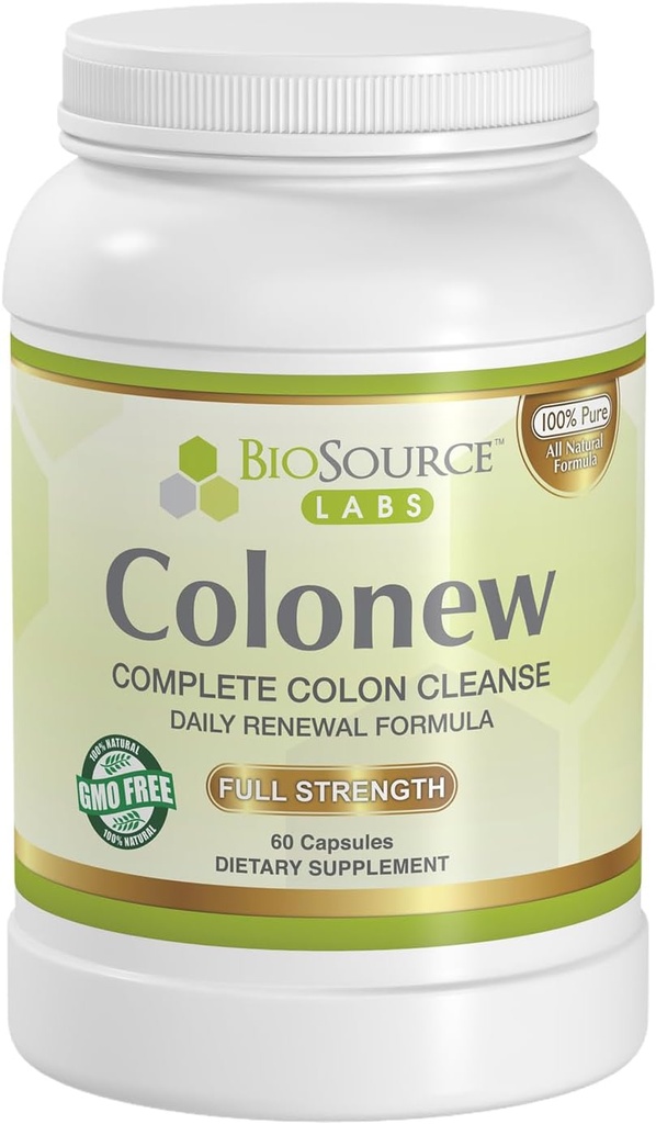 Colonew Complete Colon Cleanse Natural Detox supplement til daglig fordøjelsessundhed, Formel - (60 kapsler)
