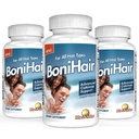Rise-N-Shine BoniHair Catalase Supplement for Vibrant, Youthful Hair Support - 10,000 IU Catalase with Saw Palmetto, Biotin, Fo-Ti, PABA - 180 Capsules - Pack of 3 (90-Day Supply)