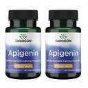 Swanson Apigenin- Bioflavonoid Supplement Naturlig prostatastøtte - Metabolisme og nerve sundhedstilskud - Support Sleep & Afslapning 90 Caps, 50 mg hver 2 pakke