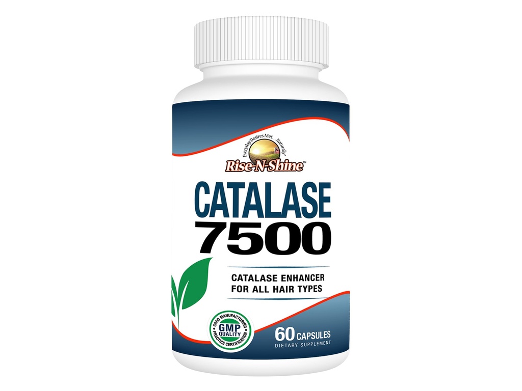 Rise-N-Shine Catalase Supplement 7500 with Saw Palmetto, Biotin, Fo-Ti, PABA - Hair Supplements for Strong Hair - 60 Capsules (30-Day Supply)