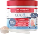restirr Efter Alkohol Aid & Recovery: Understøtter leversundhed, øger stofskiftet og støtter immunsystemet med DHM, Milk Thistle, B- Complex, Hydration. 30 Doser