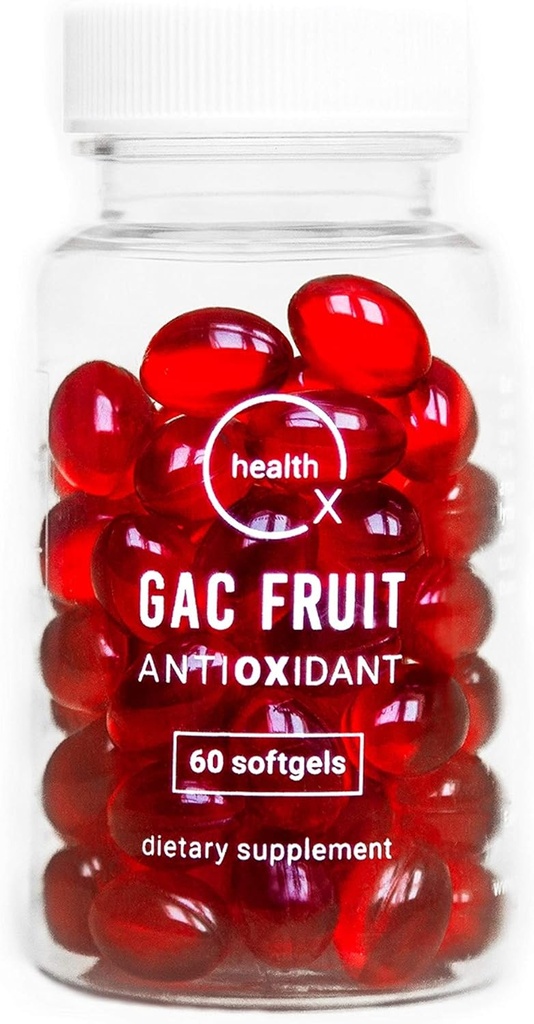 OX SUNDHED Super Antioxidant Supplement: 124; Gac Super Fruit - 124; DHA - 124; Momordica - 124; 60 Softgels - 124; Understøtter sund aldring af 124; Immunstøtte: 124; Avanceret antioxidering