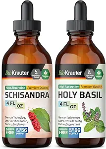 BIO KRAUTER Schisandra Tinktur 4 Fl. Oz. & Holy Basil Tinktur 4 Fl. Oz.