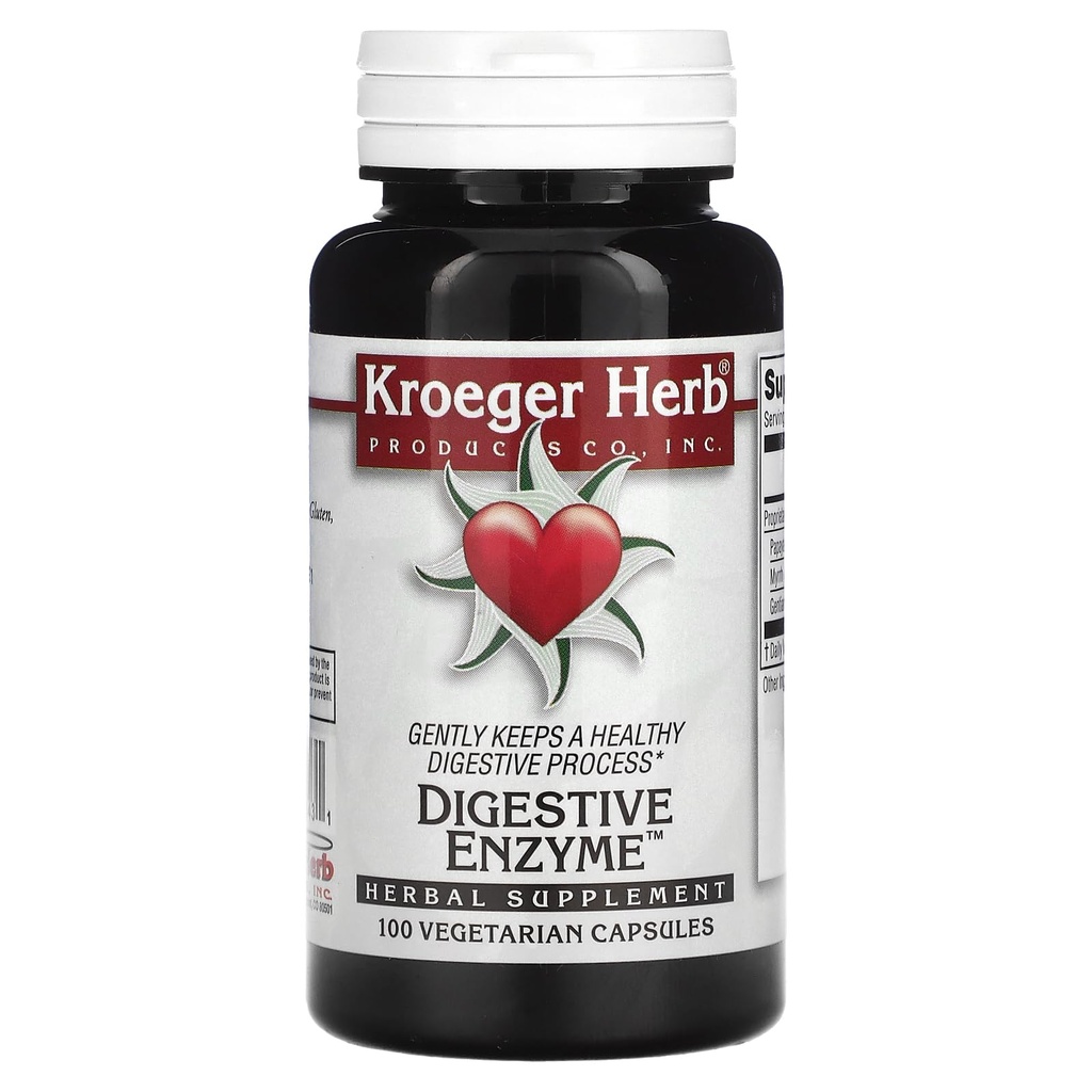 Kroeger Herb Digestive Enzyme, 100 Count