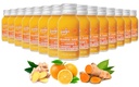 15pcs Orange Juice with Ginger and Turmeric Root Juice and Black Pepper – 2fl oz Ginger Shot for Immune Support – Turmeric Shots with Vitamin C & D3