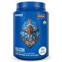 BIRDMAN Falcon Vegan Protein Powder Organic, Stevia & Sugar Free, Plant Based Protein, Low Carb, Dairy Free, Keto, Non Whey Protein, Probiotic, Pea Protein Medical 124; Chokolade Flavor - 37 Servering - 2.64lb