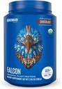 BIRDMAN Falcon Vegan Protein Powder Organic, Stevia & Sugar Free, Plant Based Protein, Low Carb, Dairy Free, Keto, Non Whey Protein, Probiotic, Pea Protein Medical 124; Chokolade Flavor - 37 Servering - 2.64lb