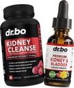 Nyre Rengøring Detox Support & Brege Health Drops - Økologisk Nyre Blege Kosttilskud Drops & Pills Juniper Berry Cleavers Danelion Cranberry - Nyrer Nyre & Urinstof Kosttilskud