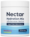 Nectar Sugar Free Electrolytes Powder - Organic Fruit No Sugar or Calories - Hydration Powder for Dehydration Relief and Rehydration - Keto og Paleo (Jordbær Lemonade 40 Serving Tub)