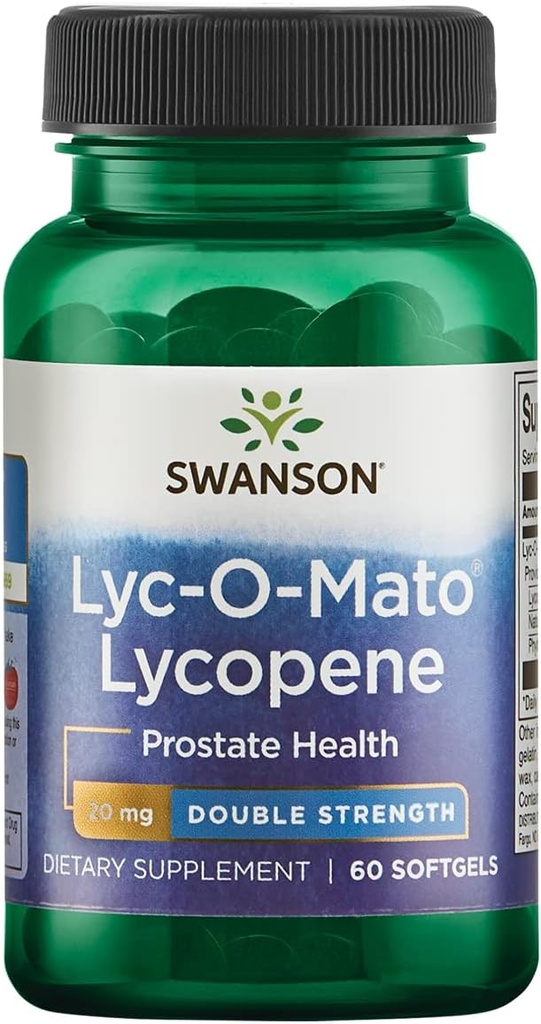 Swanson Double- Strength LYC- O- Mato Lycopene 20 Milligram 60 Sgels