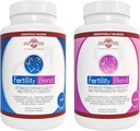 En måneds Supply Each- FERTILITY BLEND Supplement for mænd (60 tabletter) og FERTILITY BLEND Supplement for kvinder (90 tabletter) .af The Daily Wellness Co.