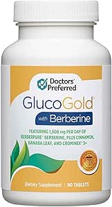 DOCTORS 'TILBEREDT GlucoGold med berberin, koncentreret kanel, chrom, Banaba Leaf Extract (90 tabletter)