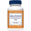 The Vitamin Shoppe Melatonin 3 MG - Sustained Release (240 Tablets)