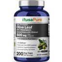 NusaPure Olive Leaf 20% Oleuropein 50: 1 Extract, 500 mg svarende til 25. 000 mg 200 Veg Caps Velegnet til vegetarer og Veganere, Non- GMO