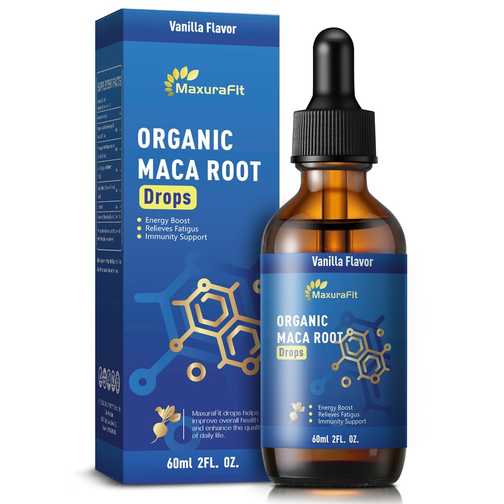 Maca Root Ashwagandha Liquid Drops - Maca and Ashwagandha Supplements with Goji Berry,Ginger Extract,L-Arginine and Magnesium Enhanced Energy 4 fl oz 2 Pack