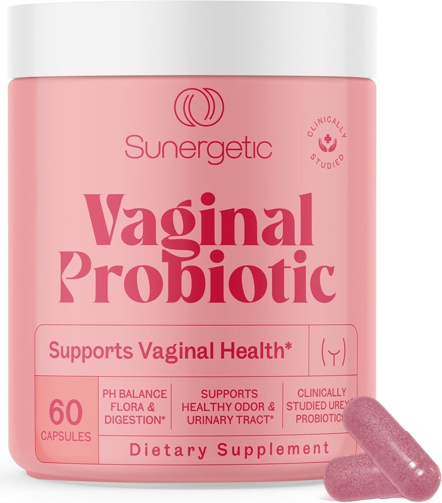 Premium Vaginal Probiotika for kvinder - Klinisk Studerede Lactobacillus Vaginal Probiotic med Prebiotic & Cranberry til Balance PH, Reducer Odor, Urinary Tract Support & Feminin Health - 60 Kapsler