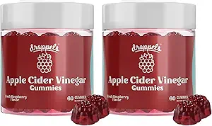 Droppels Apple Cider Vinegar Gummies 1000mg with Beet Root & Pomegranate | Non-GMO, Vegan-Friendly, Gluten Free | Supports Digestion, Metabolism, Energy & Immune Health | Raspberry Flavor