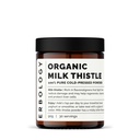 Erbology Organic Milk Thistle Powder 3.2 oz - 30 Servings - 180mg Silymarin per Serving - Liver Health - Cold-Pressed from 100% Milk Thistle Seeds - Sustainably Sourced in Europe - Vegan - GMO-Free