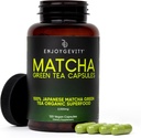 Organic Matcha Green Tea Capsules - Natural Energy Boost - Ren Gradvis Koffein - Japansk Matcha Green Tea Pills - 100% Natural Antioxidant - Calming and Relaxing - 120 Daily Capsules - 2000 / mg