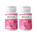 EZ Melts Dissolvable B12 Methylcobalamin 2,500 mcg - Vitamin B12 for Energy & Immune Support - Non-GMO, Vegan & Gluten-Free - Red Cherry - 90 Sublingual Tablets (2 Pack, 180 Servings)