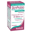 HealthAid SkinProbio Skin & Gut Probiotic – 35 Billion CFU, 9 Strains + Prebiotic – Supports Healthy-Looking Skin & Digestive Balance – Once Daily, Vegetarian – 30 Capsules*