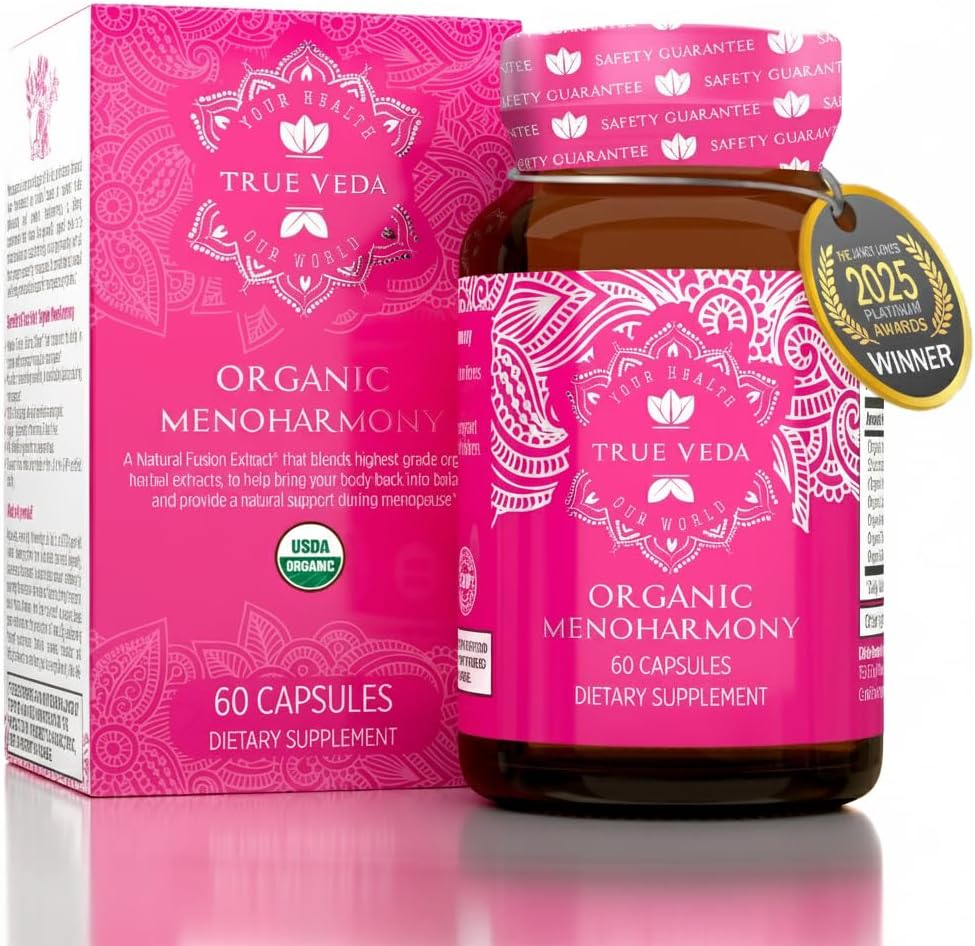 Menopause Kosttilskud til kvinder - USDA Økologisk Mesterskab 124; Menopause Support 124; Kvindelige Hormone Balance Supplement 124; Også støtte med Premenopause og Periode Mesterskab 124; 60 Veganske Kapsler