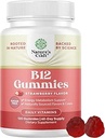 Vitamin B12 Gummies for voksne - Sukker fri Vitamin B12 1000 mcg Chewable Gums for Energy & Mood Support Immunation & Nerves Health - Kosher non-GMO & Gluten Free Supplement for kvinder & mænd - 120 Tæl