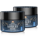 Ajoblanco 800 Mg Himalayan Shilajit Resin, Shilajit Pure Himalayan Organic, Shilajit Supplement med renhed, Høj dosering & potens for energi, Styrke & Immunitet, Mænd & Kvinder, 30 Bedste, pakke med 2