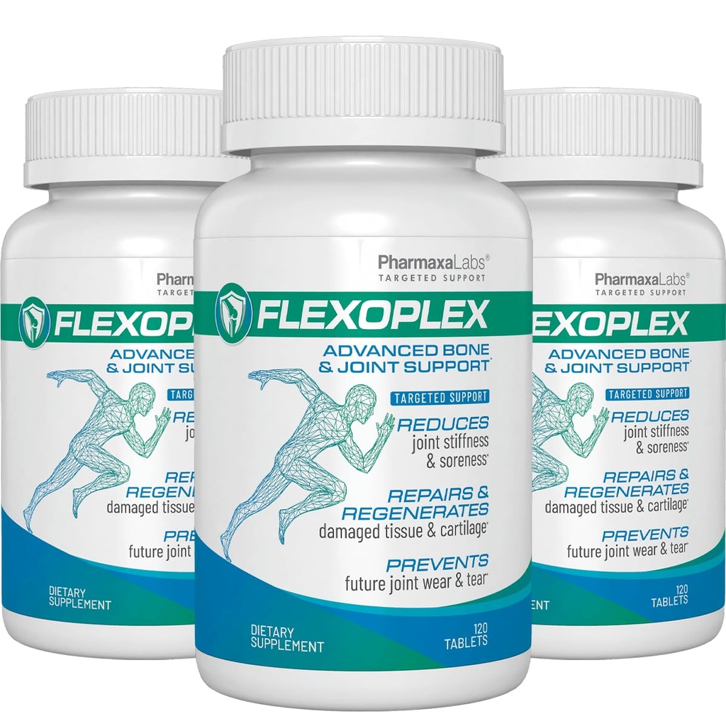 Advanced Bone & Joint Support Supplement | Promotes Healthy Joint Function & Relief from Joint Discomfort | Enhance Cartilage Flexibility & Range of Motion - 120 Count (Pack of 3)