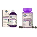 Haven af Life Organics Plant- Based Elderberry Immunsyrup 6.59 fl oz & Organics Elderberry Gummies for voksne & børn