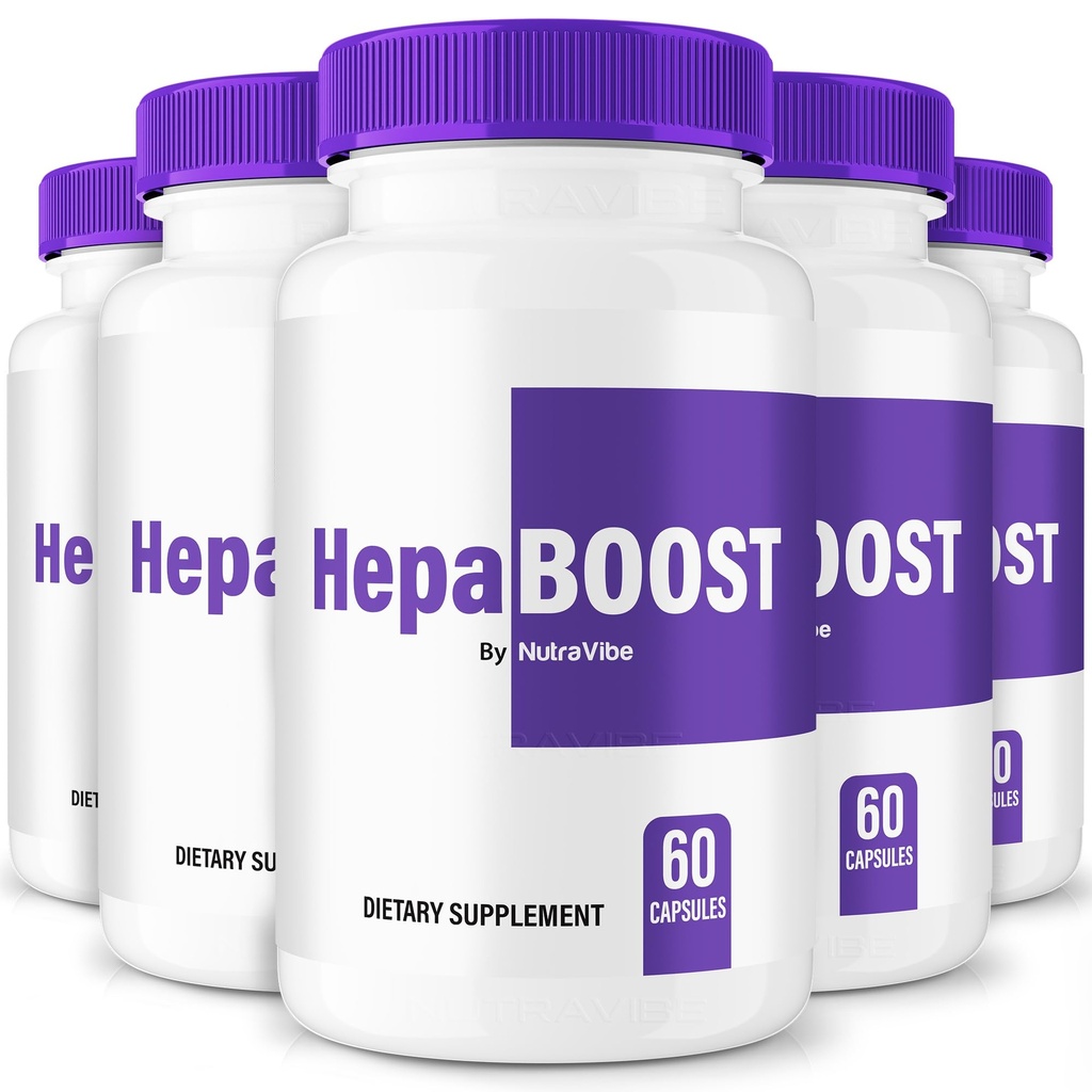 (5 Pack) HepaBoost Capsules – Liver & Immune Support Supplement | Daily Detox & Defense Formula for Energy for Balance & Wellness | Easy-to-Take Pills, Non-Habit Forming (300 Capsules)