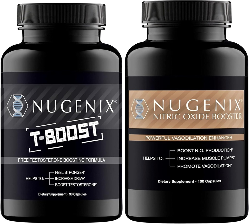 Nugenix nitrogenoxid booster og T-boost gratis testosteron booster for mænd