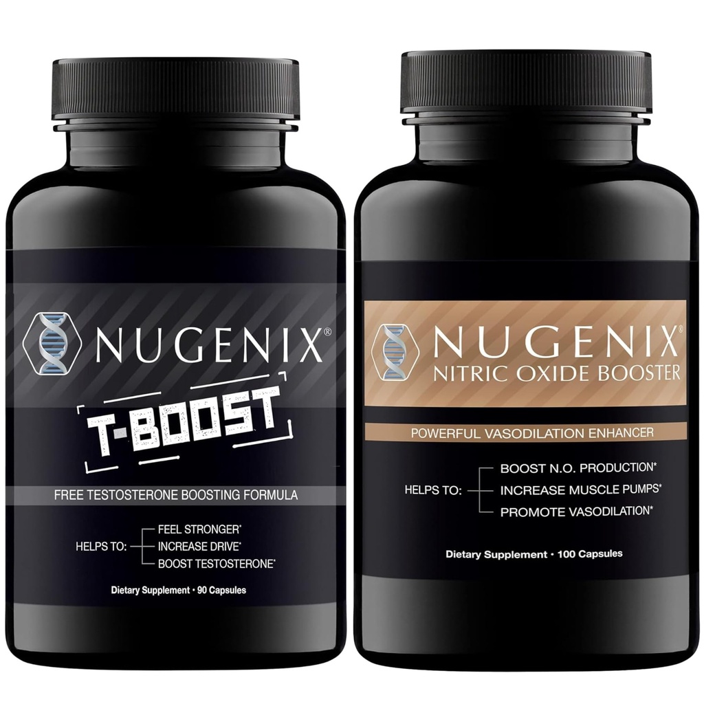 Nugenix nitrogenoxid booster og T-boost gratis testosteron booster for mænd