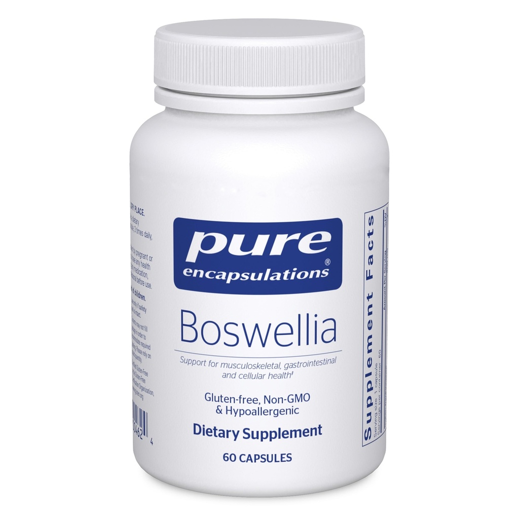 Ren indkapsling Boswellia Supplement - for fælles sundhed, GI & Connective Tissue - Understøtter sunde Joints & fordøjelsessygdomme * - Non- GMO & Vegan - 60 kapsler