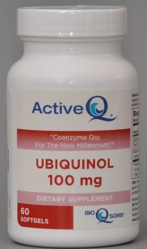 100mg ActiveQ® (60 Softgels) uses Kaneka QH Ubiquinol the “active” antioxidant form of Coenzyme Q10