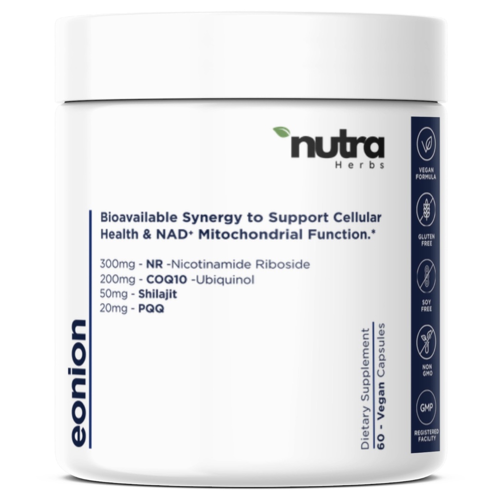 Advanced NAD+ Complex with 300mg NR + 200 mg Ubiquinol CoQ10 & 10 mg PQQ | Mitochondrial Support for Cellular Energy, Mental Clarity & Focus | Enhanced Bioavailability | 60 Capsules