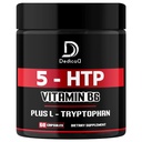 5 HTP supplement 1010mg - 60 kapsler - 3in1 Kombineret med vitamin B6, L- Tryptophan - Komfortabel mad, hjerne sundhed, bodymanagement & immunsystem support