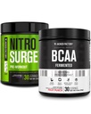 Jacked Factory Nitrobølge Pre- Workout i Grape & BCAA i Fruit Punch for Muscle Building and Recovery