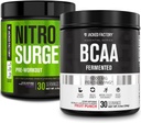 Jacked Factory Nitrobølge Pre- Workout i Grape & BCAA i Fruit Punch for Muscle Building and Recovery