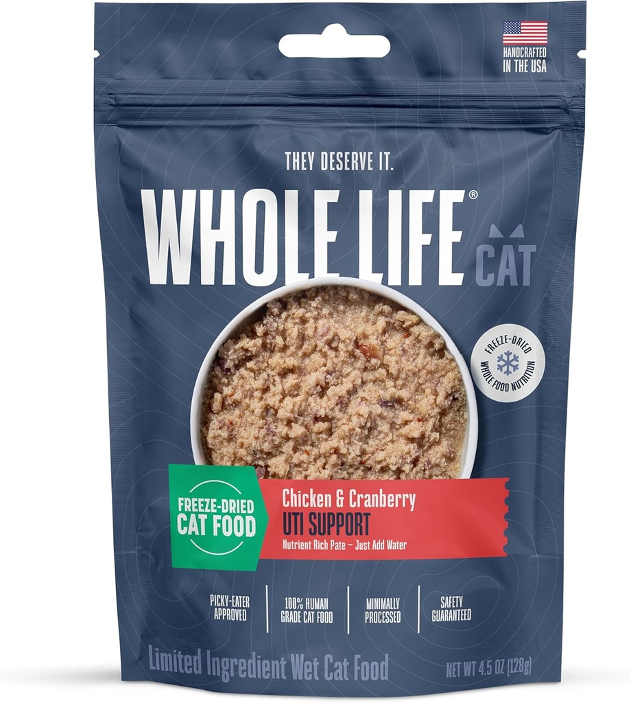 Hele livet Kat Urinary Supplement, Feline UTI Remedy & Prevention, Urinary Tract Infektion Behandling - Natural Cranberry for Cats, Probiotic for Health & fordøjelsesstøtte - 30 - Day Supply