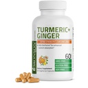 Bronson Gurkemeje + Ginger Extra Strength fælles støtte til sundhed og fordøjelse med BioPerine, non-GMO, 60 vegetariske kapsler