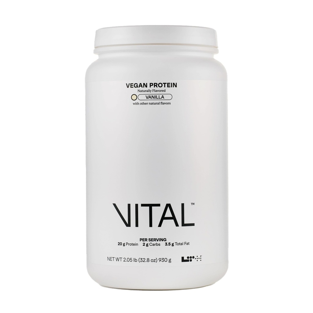 LTH Vital Vegan Protein - Trusted by Life Time Members - Plant-Based Protein Powder Made from Pea Protein - Supports a Healthy Immune System - Dairy Free & Soy Free - Vanilla, 30 Servings