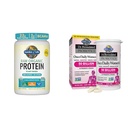 Garden of Life Organic Vegan Unflavored Protein Powder 22g Complete Plant Based Raw Protein & BCAAs Plus Probiotics & Digestive Enzymes for Easy Digestion &