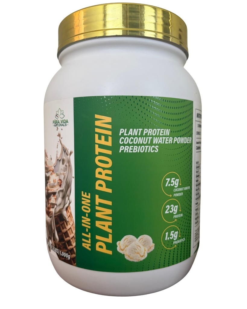 Vegan Pea Protein Powder + Gut Health + Hydration | Vanilla | 23g | Gluten-Free, Lactose-Free, Sugar Free, Keto, Low Carb, Prebiotics, Electrolytes
