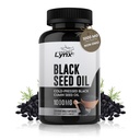 Pure Organic Cold- Pressed Black Seed Oil Capsules - Vegan Non- GMO Pure Nigella Sativa Black Cumin Seed Oil for Beauty Immunity & Samlet wellness support - Thymoquinone- Rich 1000mg Servering (60 dag)