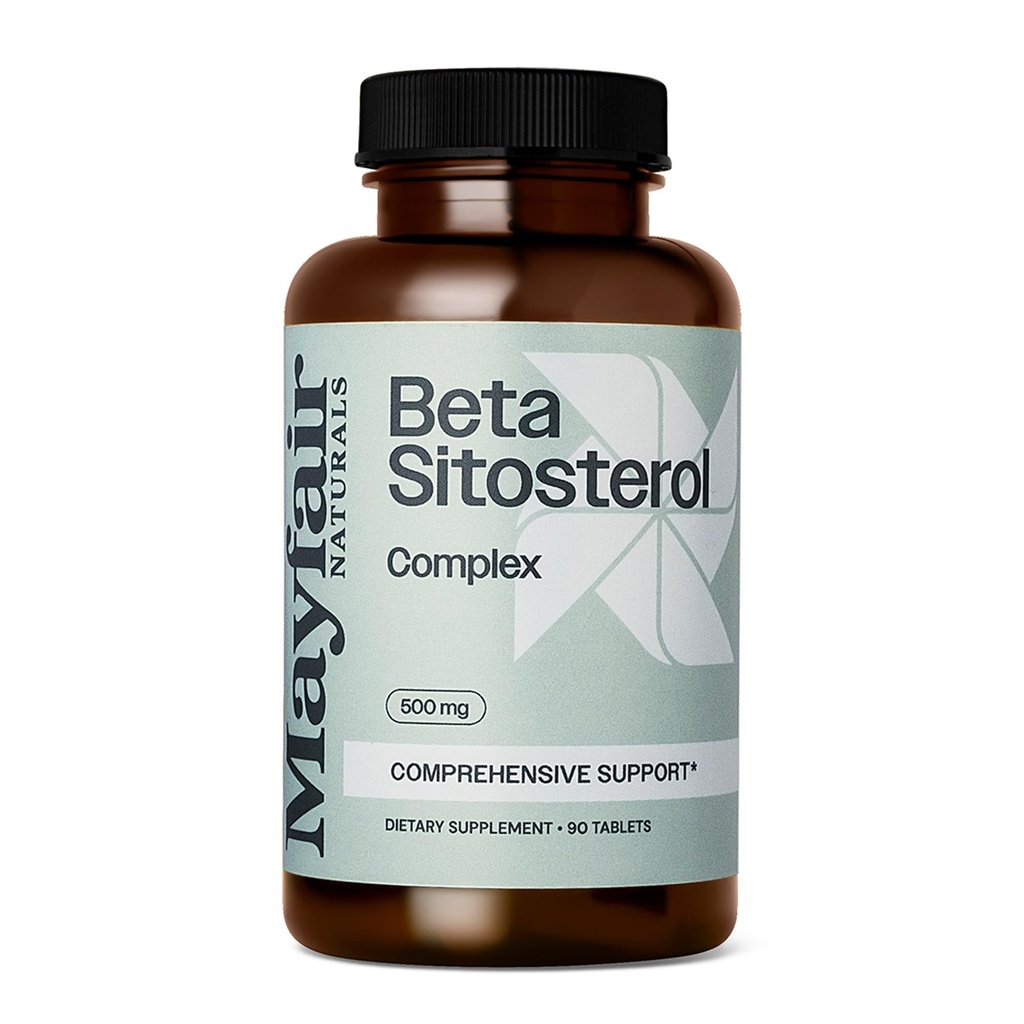 Beta sitosterol Complex, 500mg, Plant Sourced, 90 Tablets, Omfattende Support Supplement