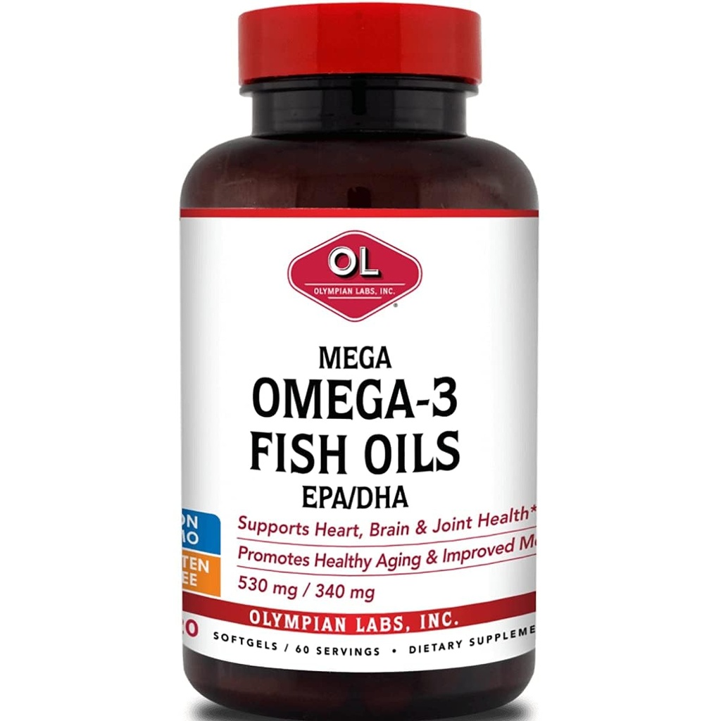 Olympian Labs Mega Omega 3 Fiskeolier, 60 sevings, 3148