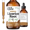 Wild & Organic Lakrids Root Tinktur - Digsativ, Lung & Skin Support - Lakrids Root Extract Liquid Drops - Vegan, Sukker & Alkohol- Free Supplement - 4 fl oz
