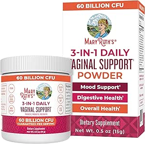 MaryRuth Organics 3- in-1 Probiotika til kvinder, klinisk testet, Vaginal Probiotika til fordøjelsessygdomme & Hormonal Support, Dame Probiotic Powder, Gut Health, 50 Billion CFU, Allergen Free, 0,5 oz