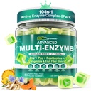 2Pack Digestive Enzymes Gummies for Women & Men, Multi-Enzymes with 90Billion CFU Probiotics and Prebiotics & Postbiotic, Vegetable & Fruit Fiber Blend, Super Enzymes for Digestive & Gut Health,Immune